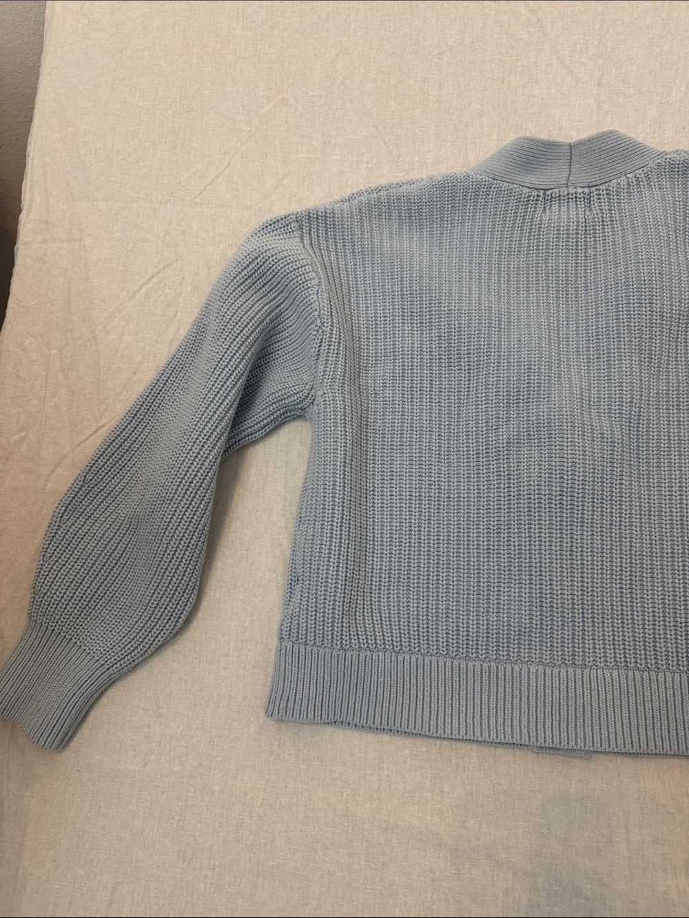 H&M Light Blue Rib-Knit Button Cardigan Small - Picture 10 of 12